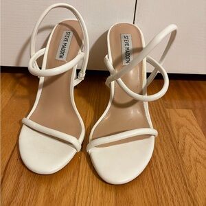 Steve Madden White Strappy Heels